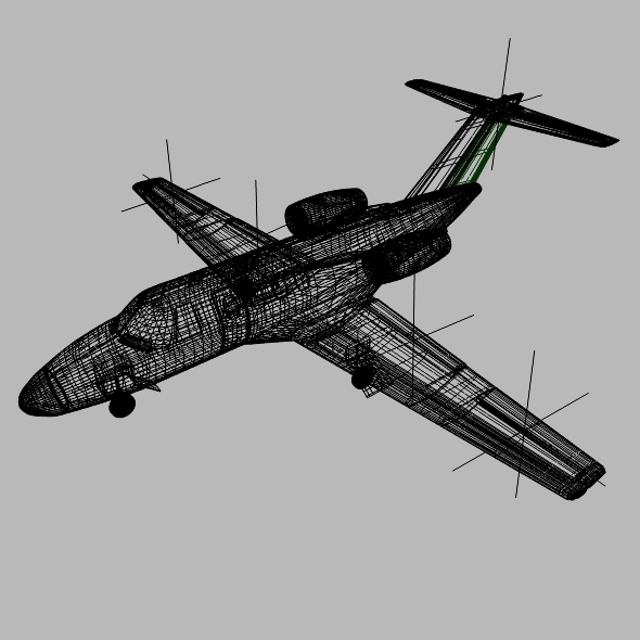 Cessna Citation cj1 private jet 3D model_8