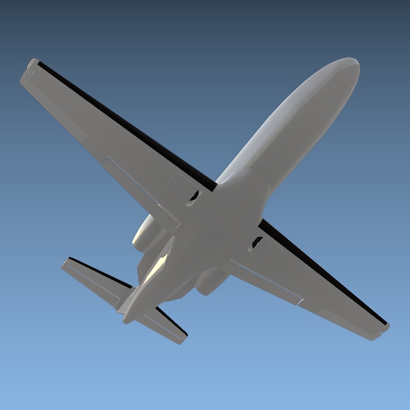 Cessna Citation cj1 private jet 3D model_4