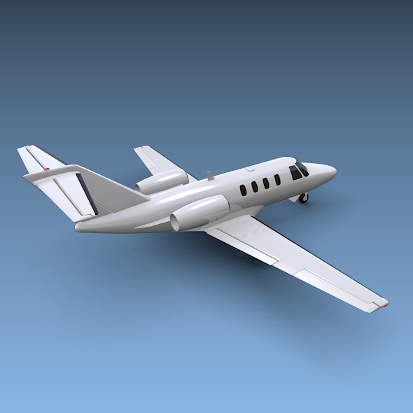 Cessna Citation cj1 private jet 3D model_2