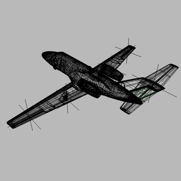 Cessna Citation cj1 private jet 3D model_10