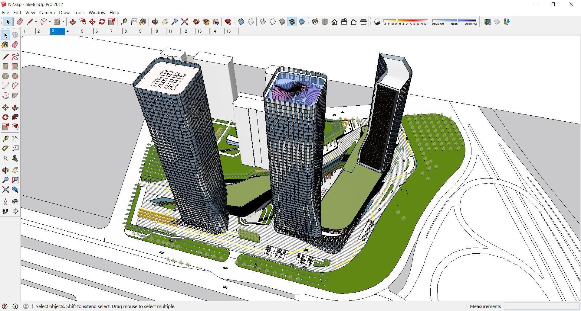 Sketchup Commercial Complex N2 3D model_9