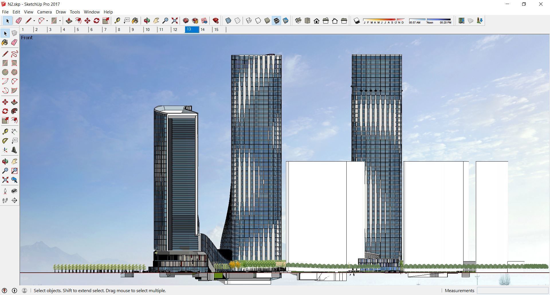 Sketchup Commercial Complex N2 3D model_5