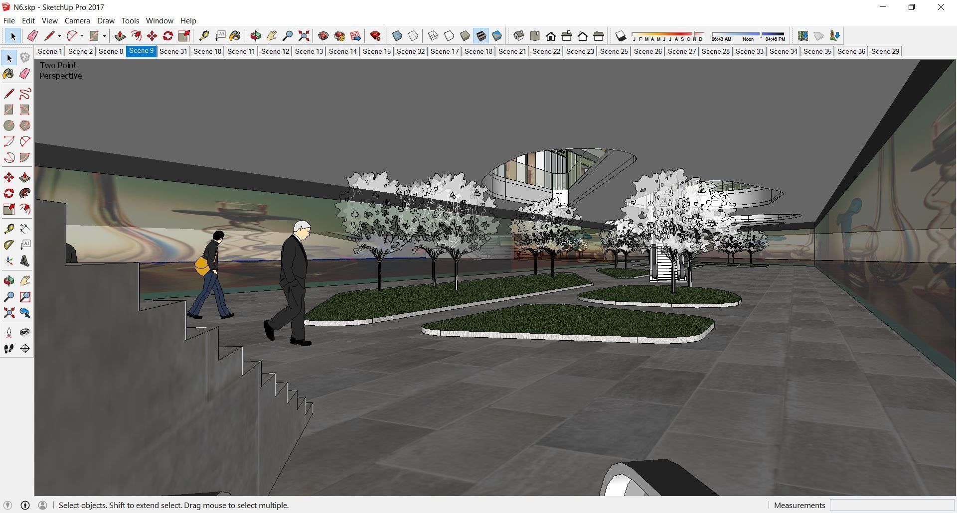 Sketchup Commercial Complex N6 3D model_9