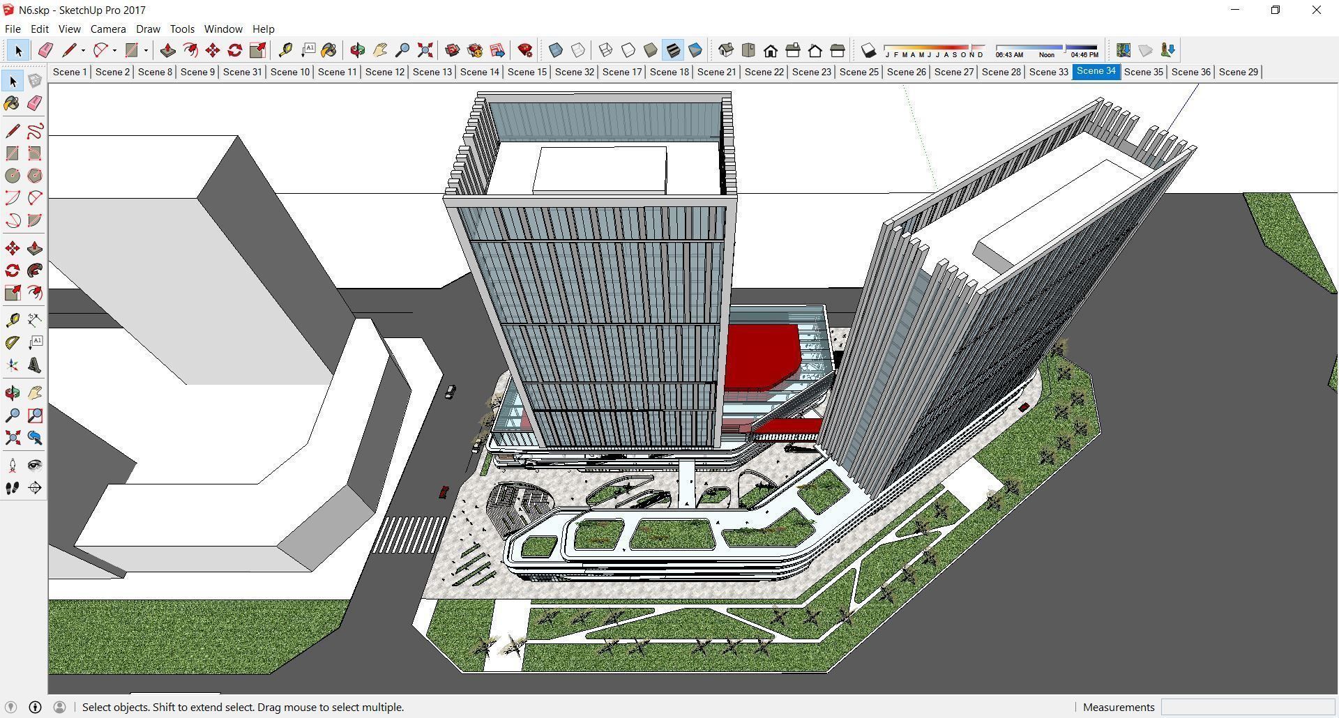 Sketchup Commercial Complex N6 3D model_3