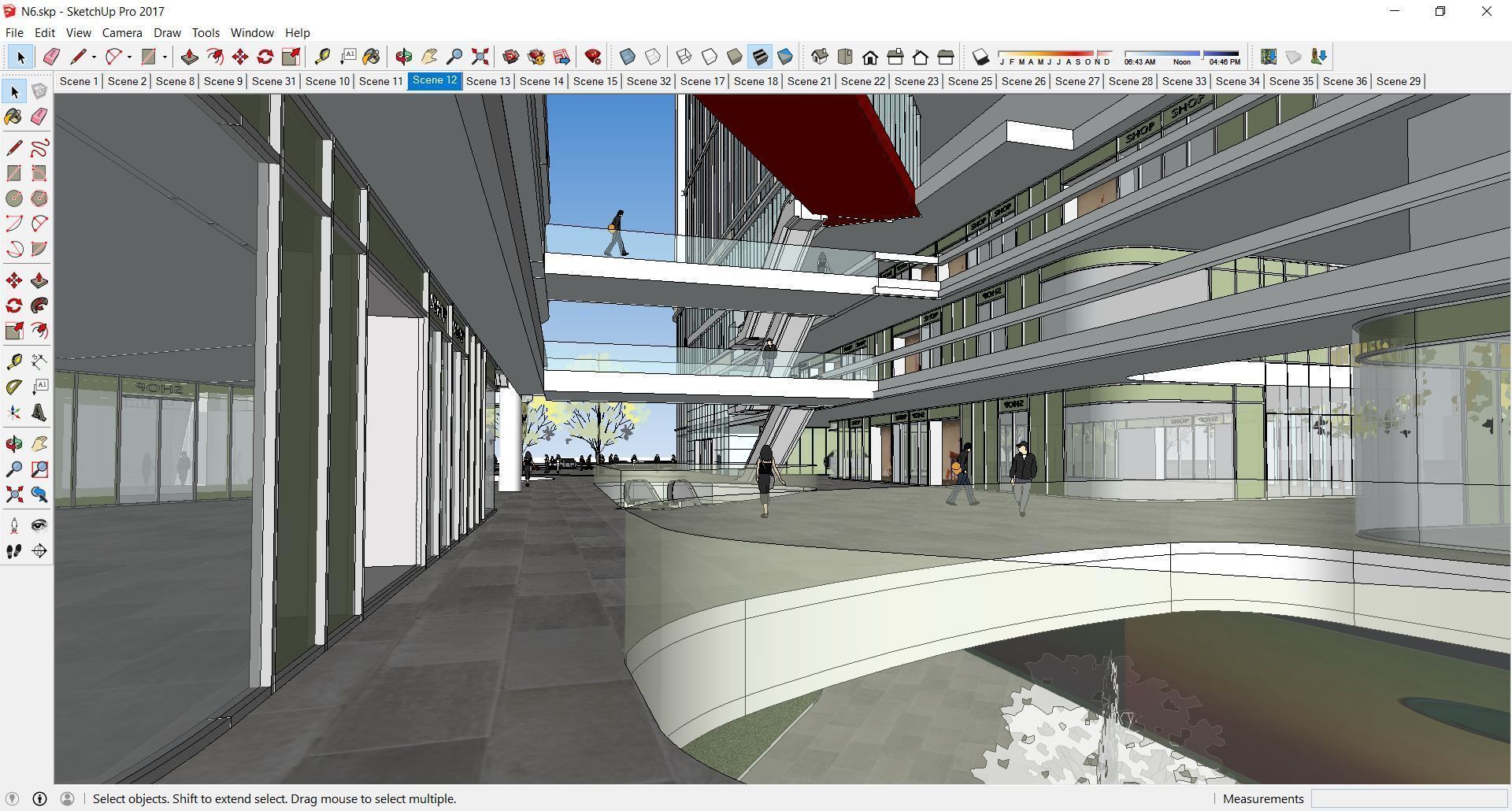 Sketchup Commercial Complex N6 3D model_11