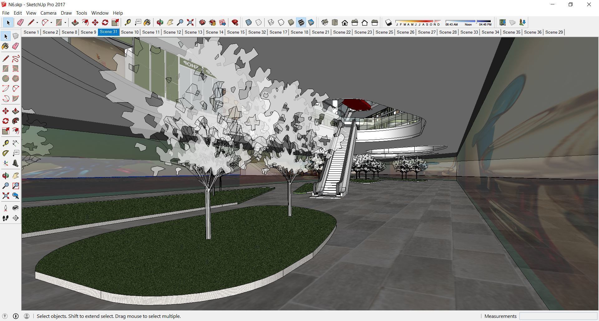 Sketchup Commercial Complex N6 3D model_10