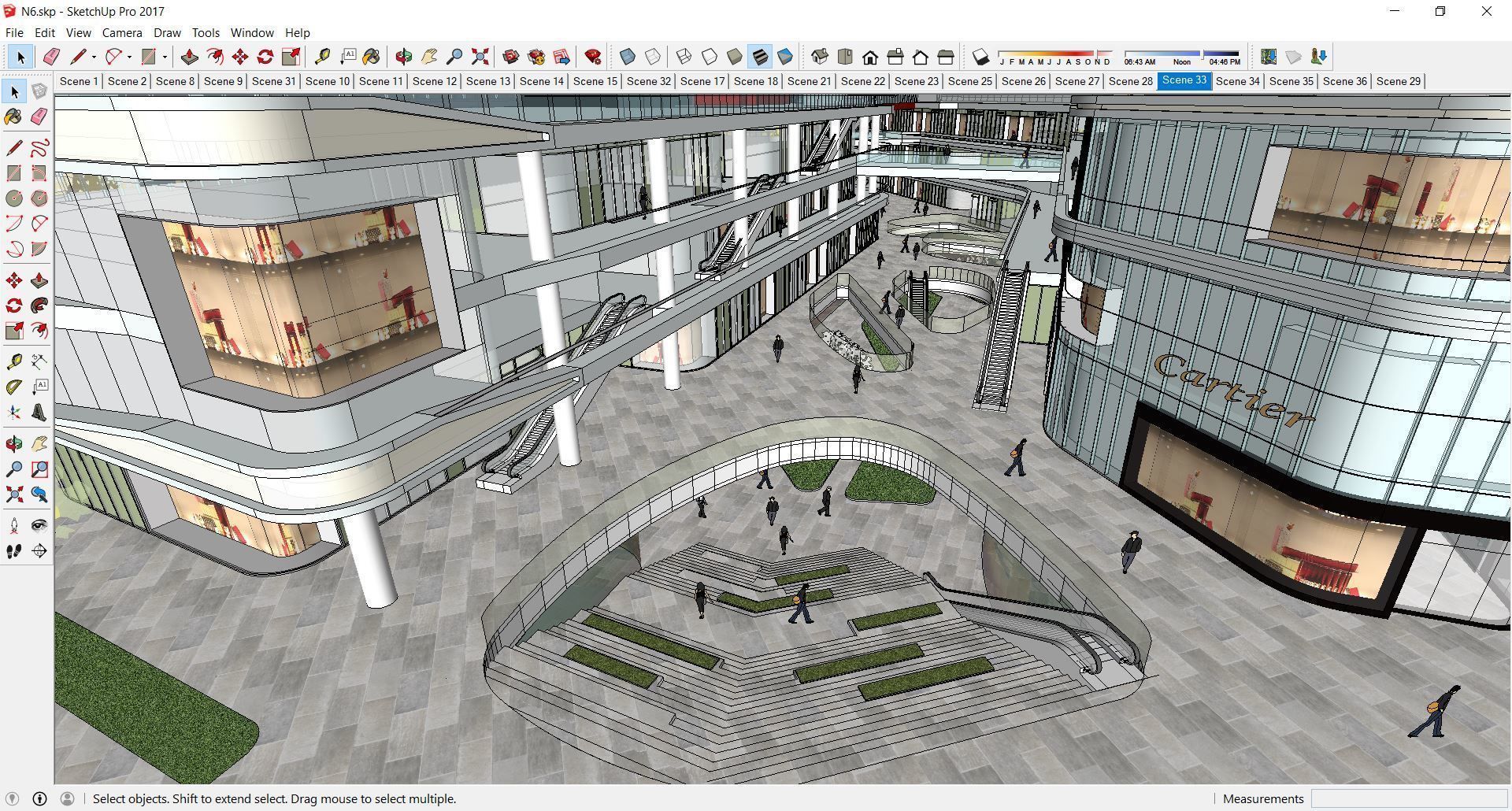 Sketchup Commercial Complex N6 3D model_2