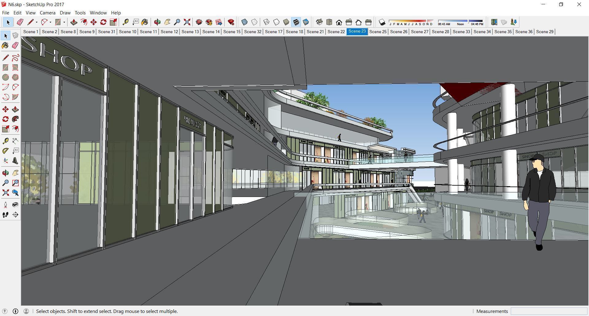 Sketchup Commercial Complex N6 3D model_1