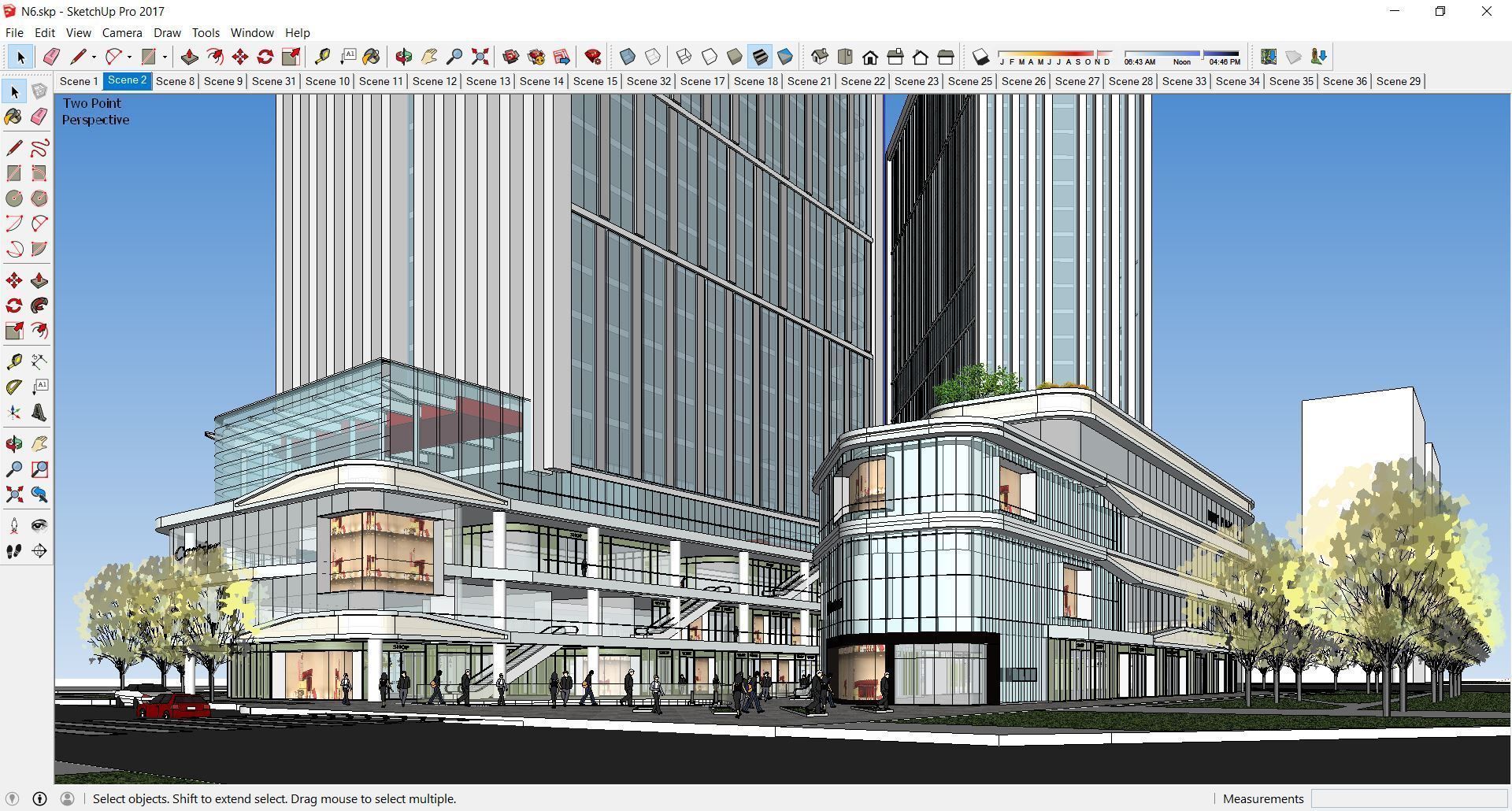Sketchup Commercial Complex N6 3D model_7