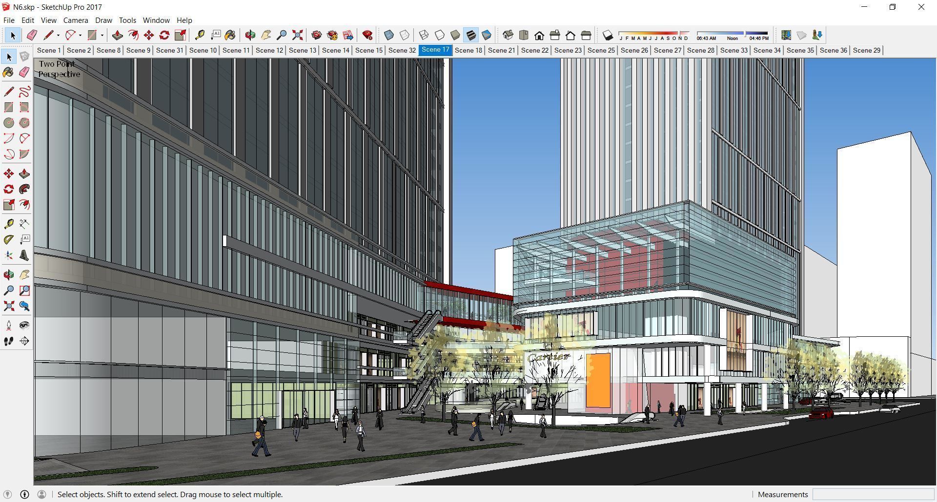 Sketchup Commercial Complex N6 3D model_13