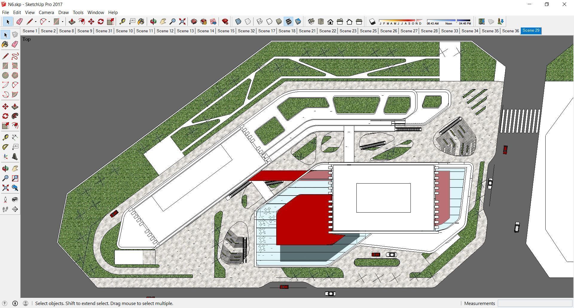 Sketchup Commercial Complex N6 3D model_6