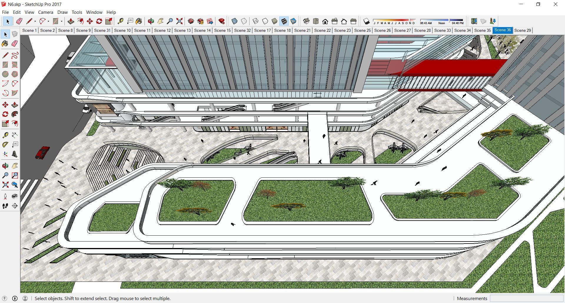 Sketchup Commercial Complex N6 3D model_5