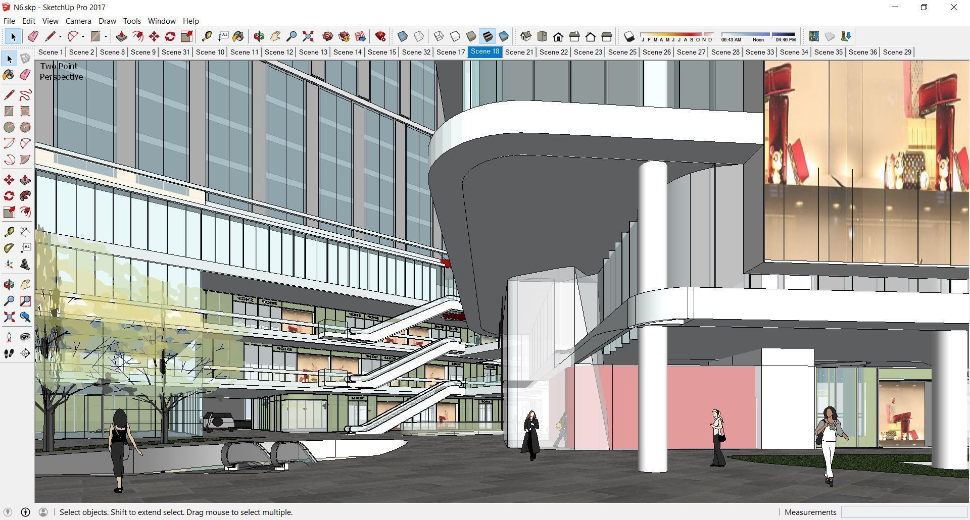 Sketchup Commercial Complex N6 3D model_14