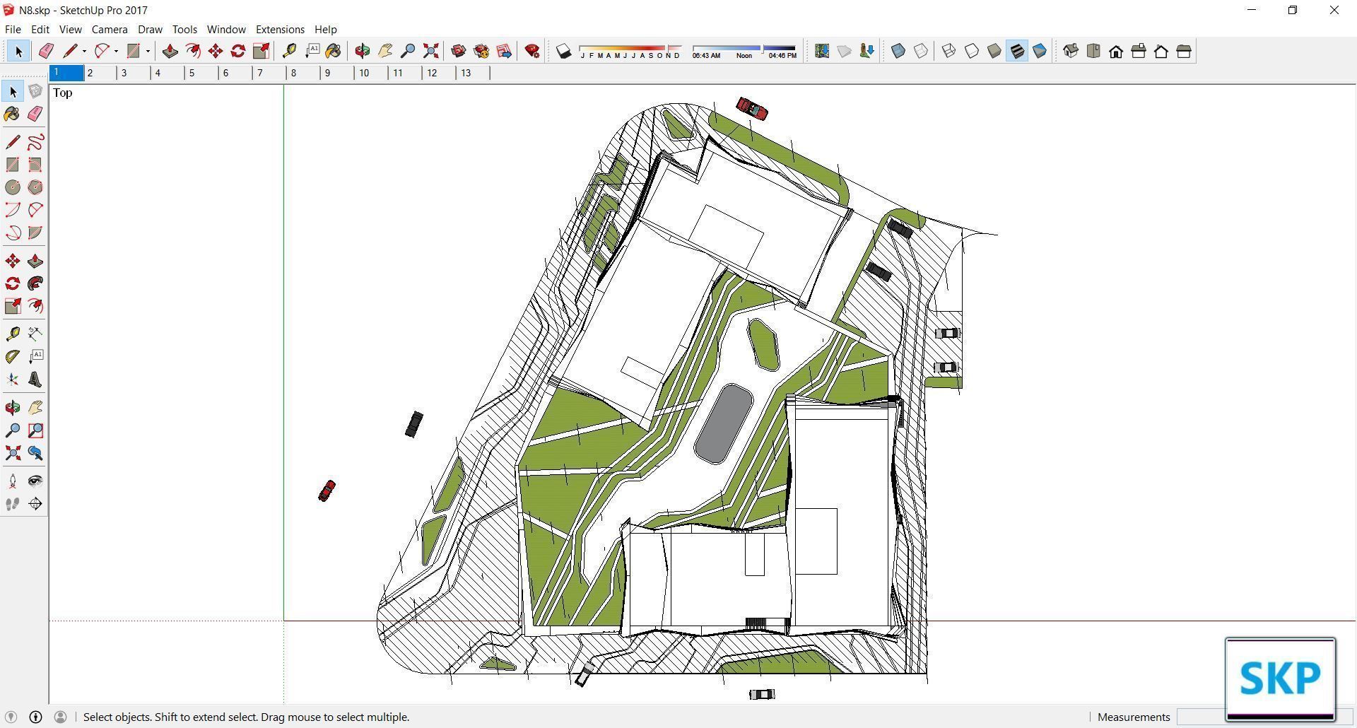 Sketchup Commercial Complex N8 3D model_2