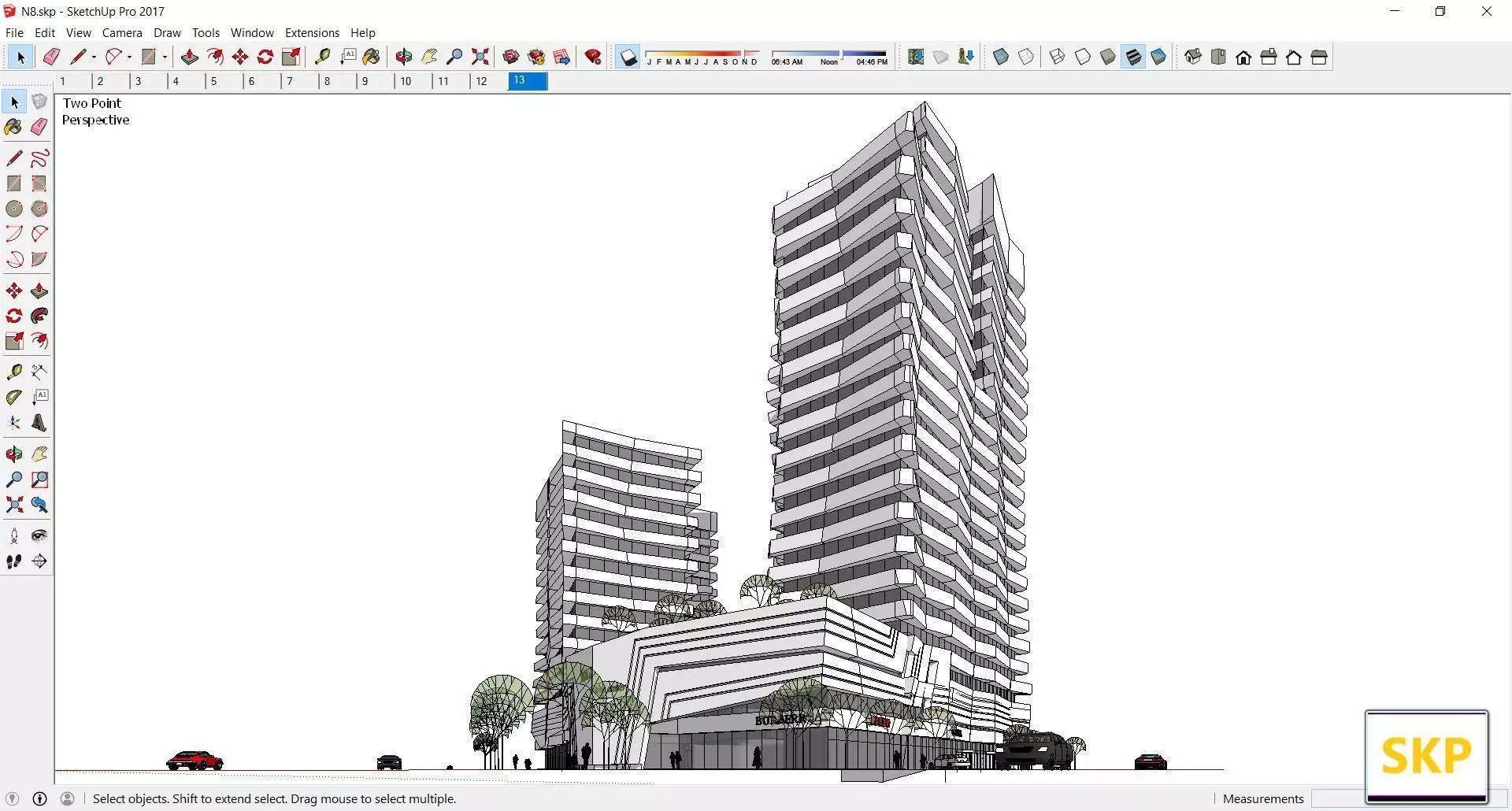 Sketchup Commercial Complex N8 3D model_0