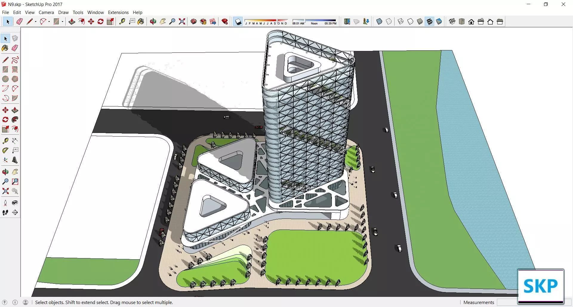 Sketchup Commercial Complex N9 3D model_0