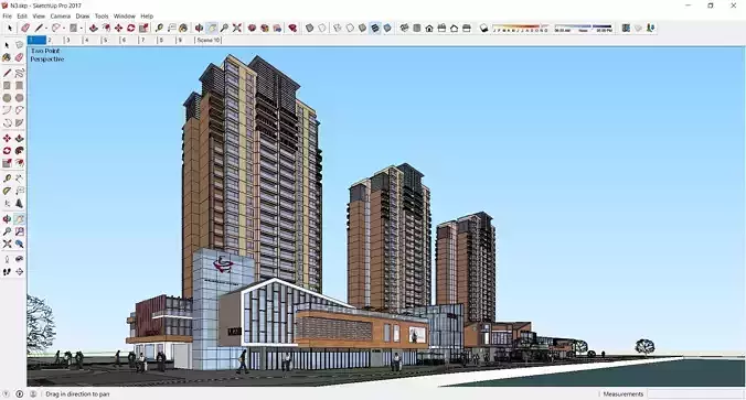 Sketchup Commercial Complex NN3
