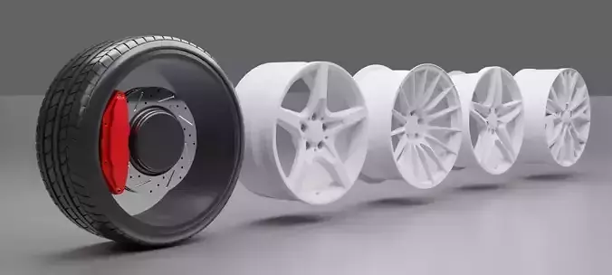 Rim pack Low-poly 3D model