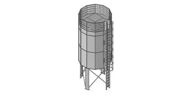 Medium silo 3D model