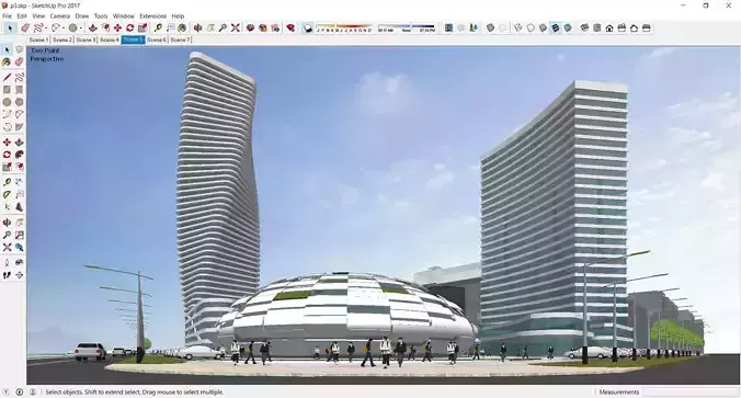 Sketchup Commercial Complex P3