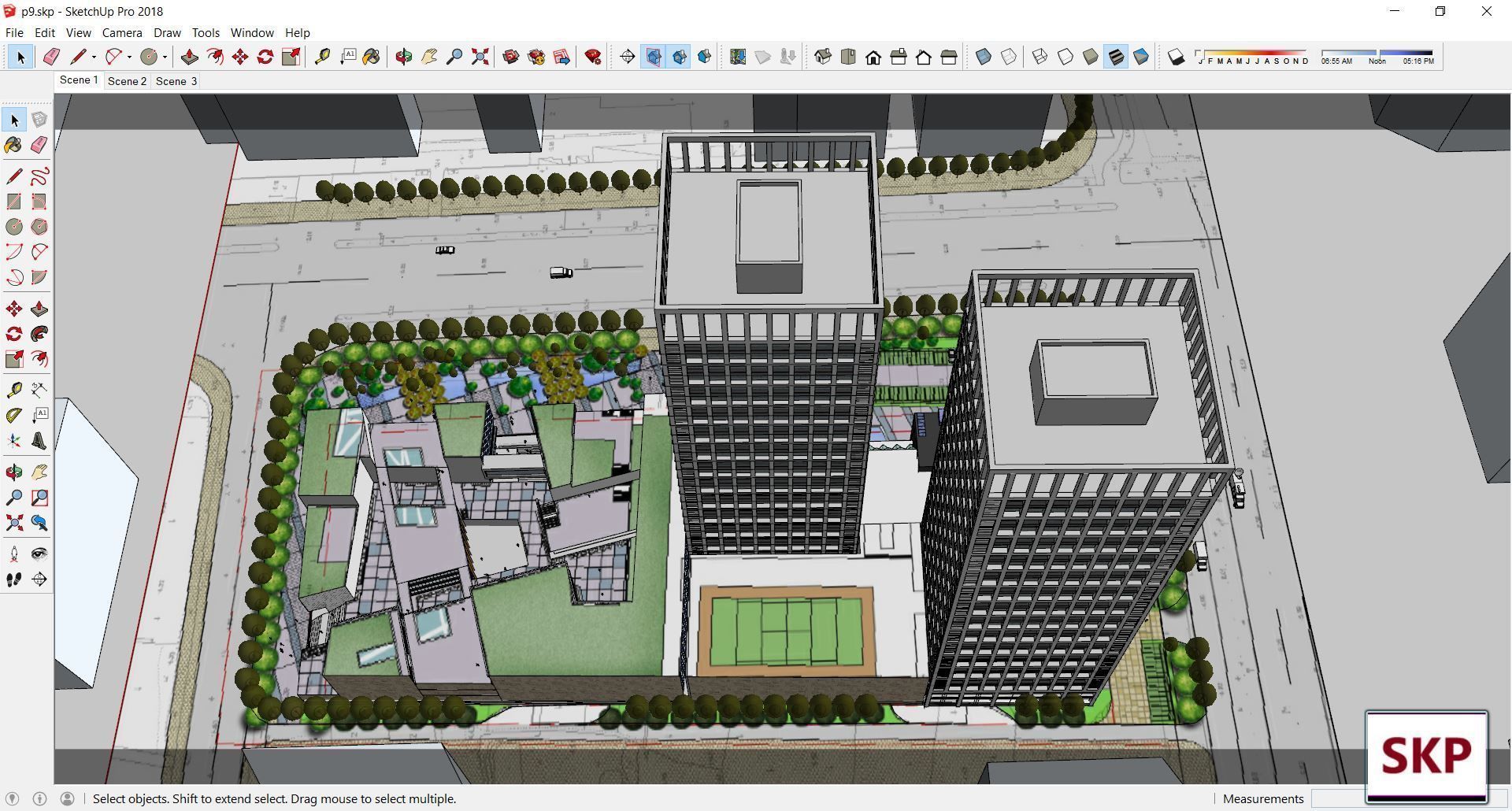 Sketchup Commercial Complex P9 3D model_1