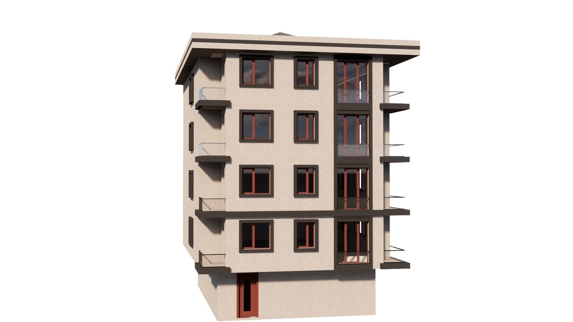 HOUSE 98 Low-poly 3D model_6