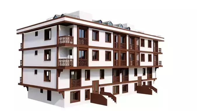HOUSE 100 Low-poly 3D model