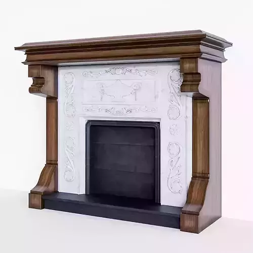 Fireplace ornate mantel