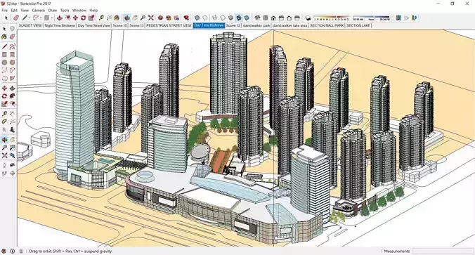 Sketchup Commercial Complex S2 Free 3D model