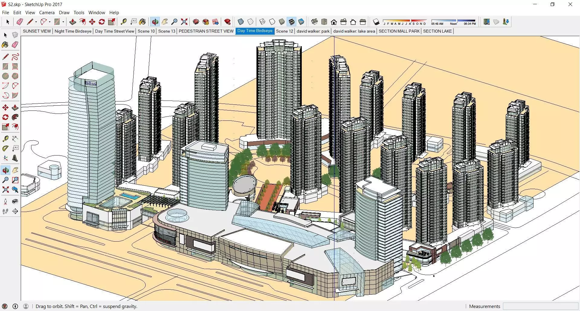 Sketchup Commercial Complex S2 Free 3D model