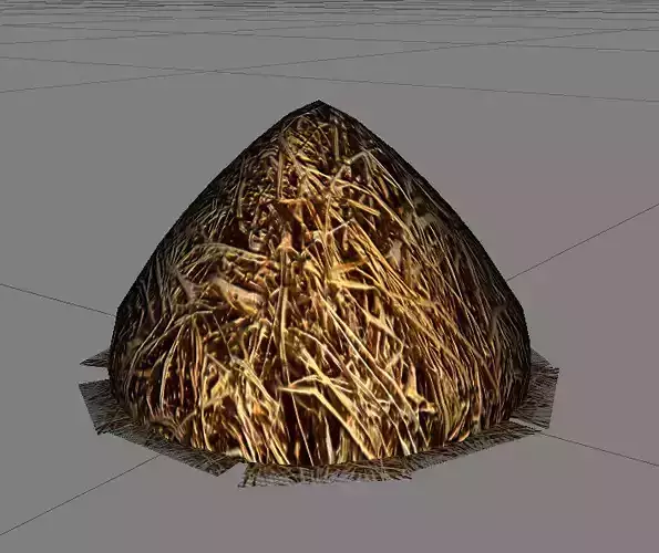 haystack pile of straw Low-poly 3D model