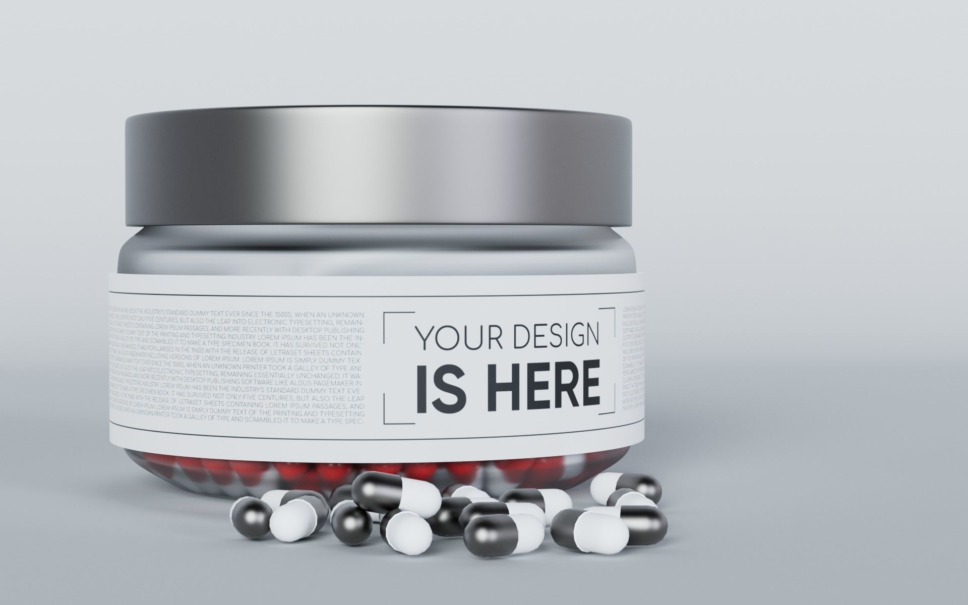 Jar 250mg 3D model Low-poly 3D model_1