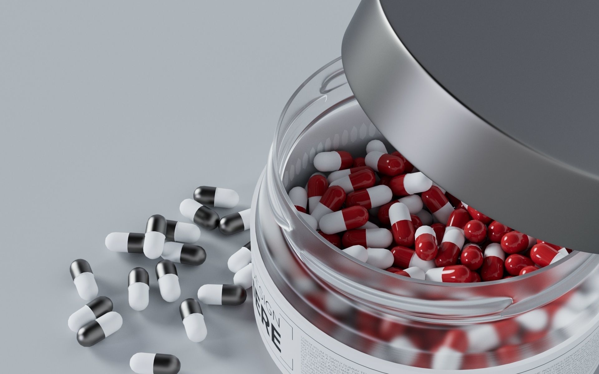 Jar 250mg 3D model Low-poly 3D model_8