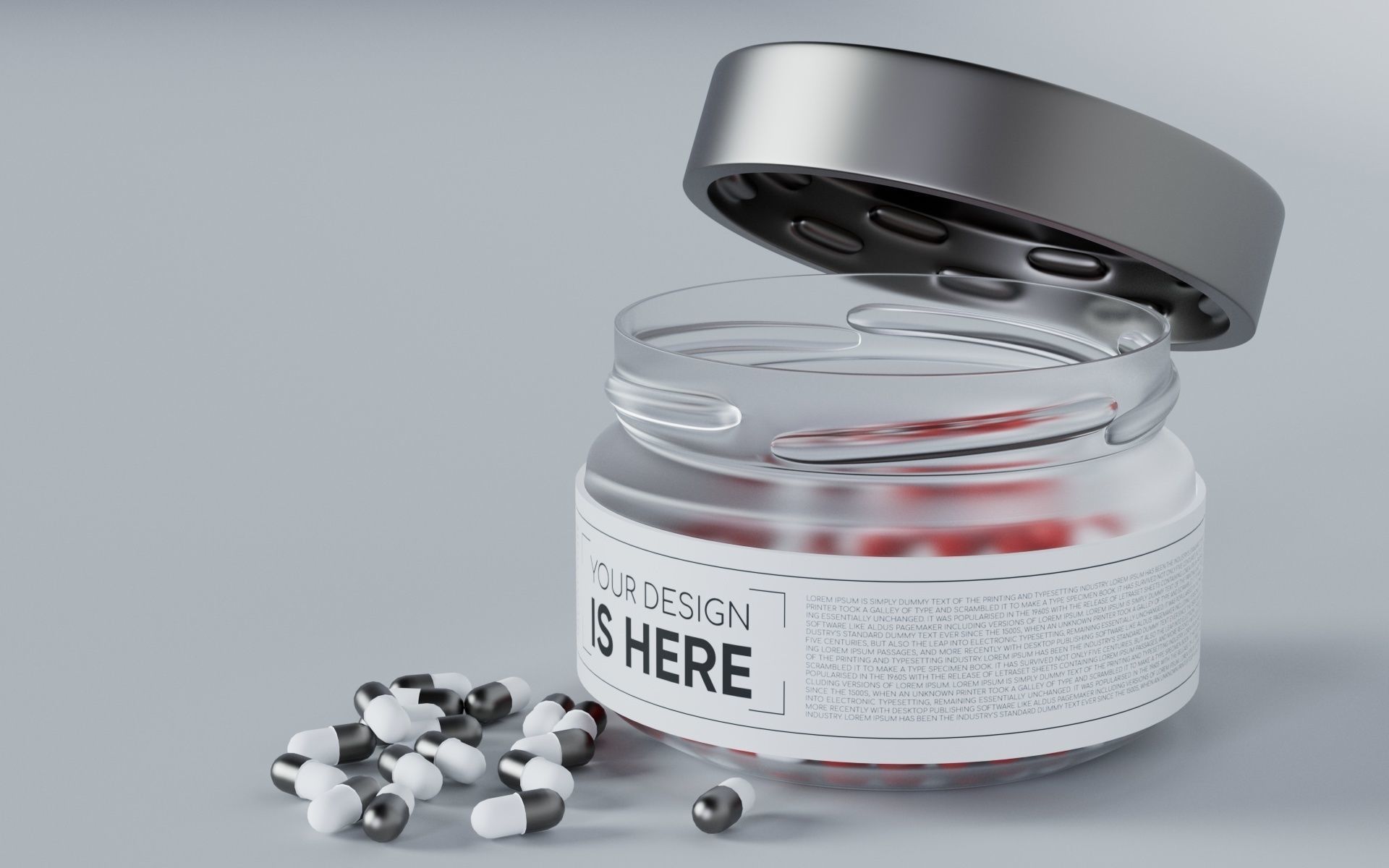 Jar 250mg 3D model Low-poly 3D model_3