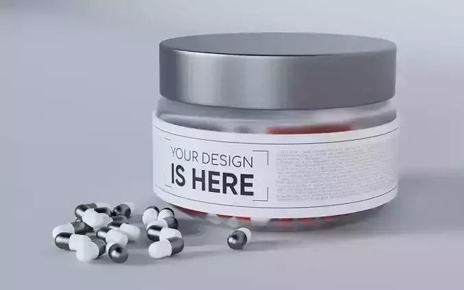 Jar 250mg 3D model 