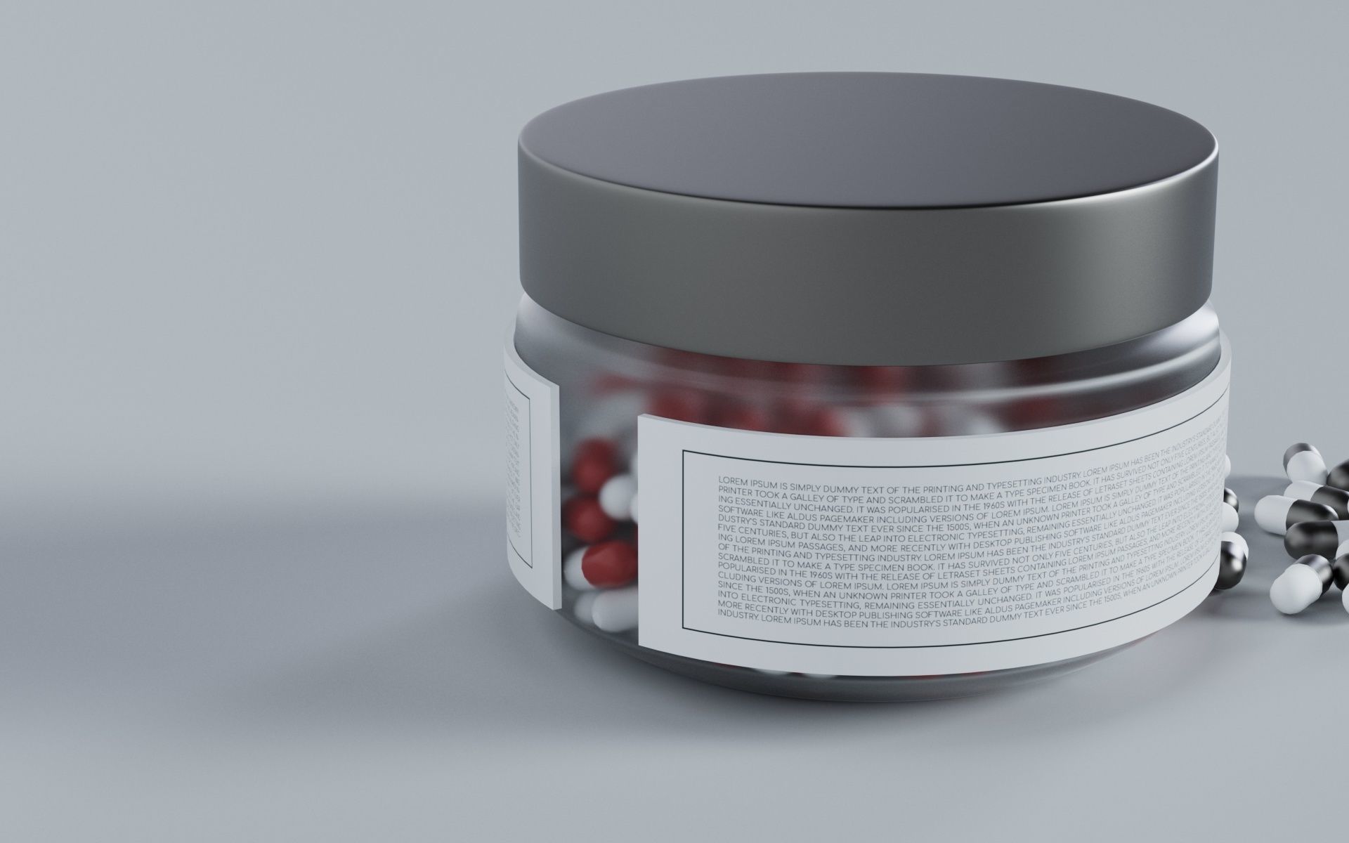 Jar 250mg 3D model Low-poly 3D model_2