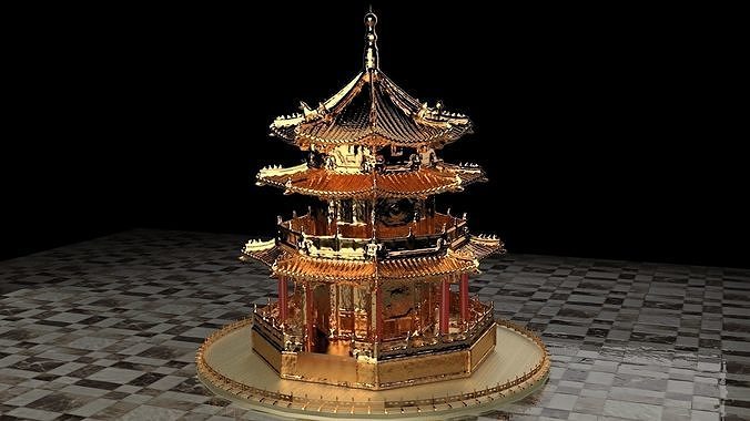 Chinese ancient tower 3D model