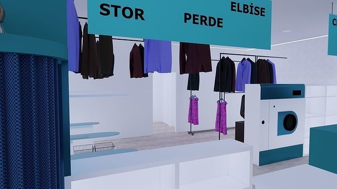 HOUSE 105-CLEANING HOUSE Low-poly 3D model 3