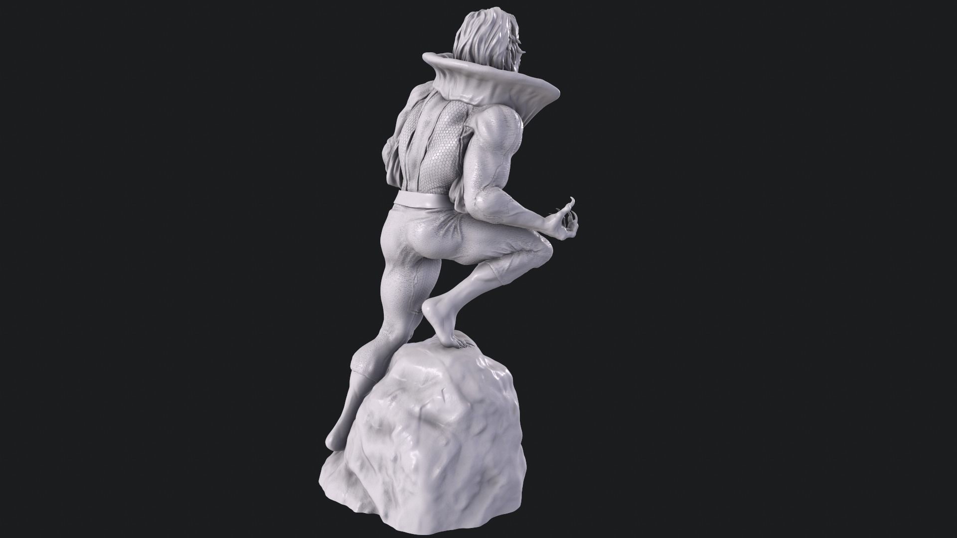Morbius statue 3D print model_2