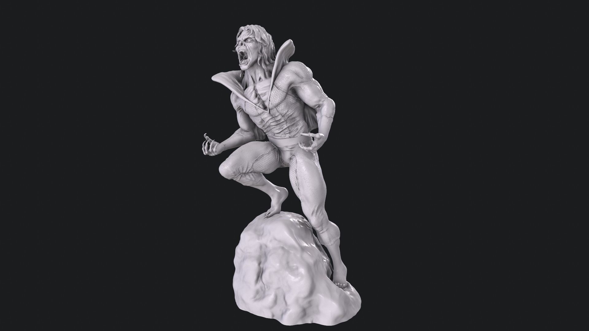 Morbius statue 3D print model_4