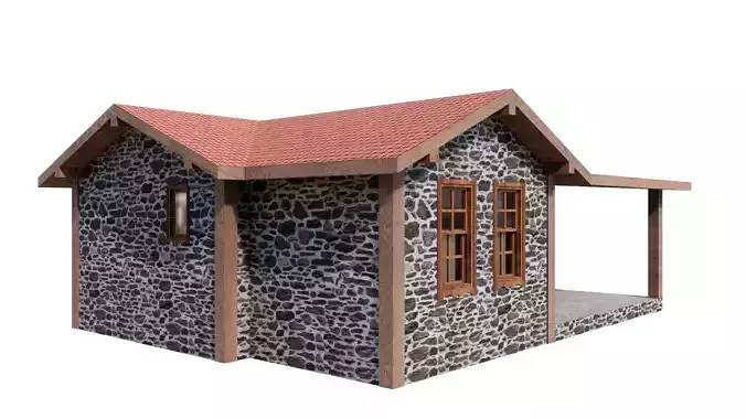 HOUSE 107 Low-poly 3D model