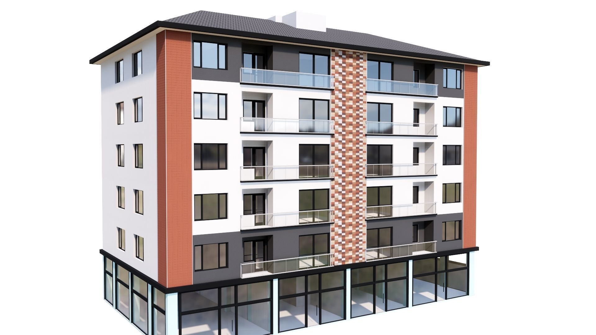 HOUSE 109 Low-poly 3D model_26