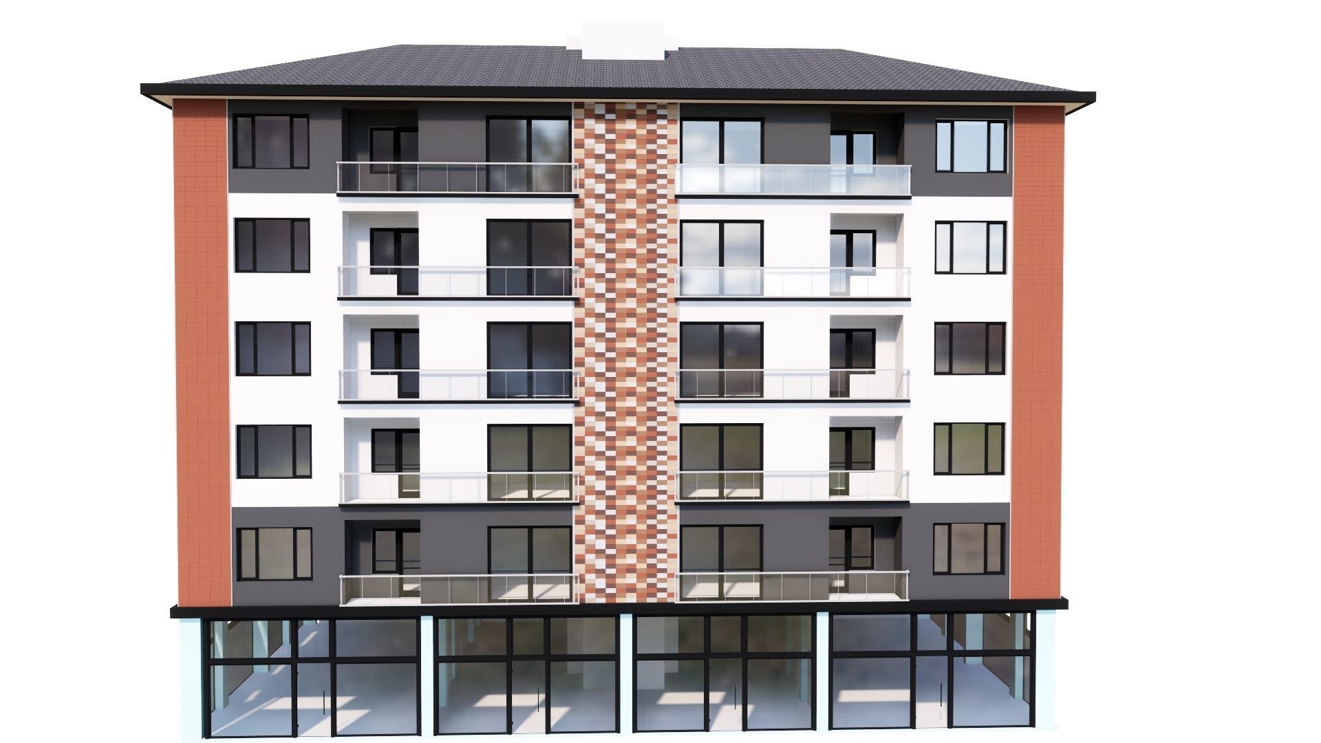 HOUSE 109 Low-poly 3D model_35