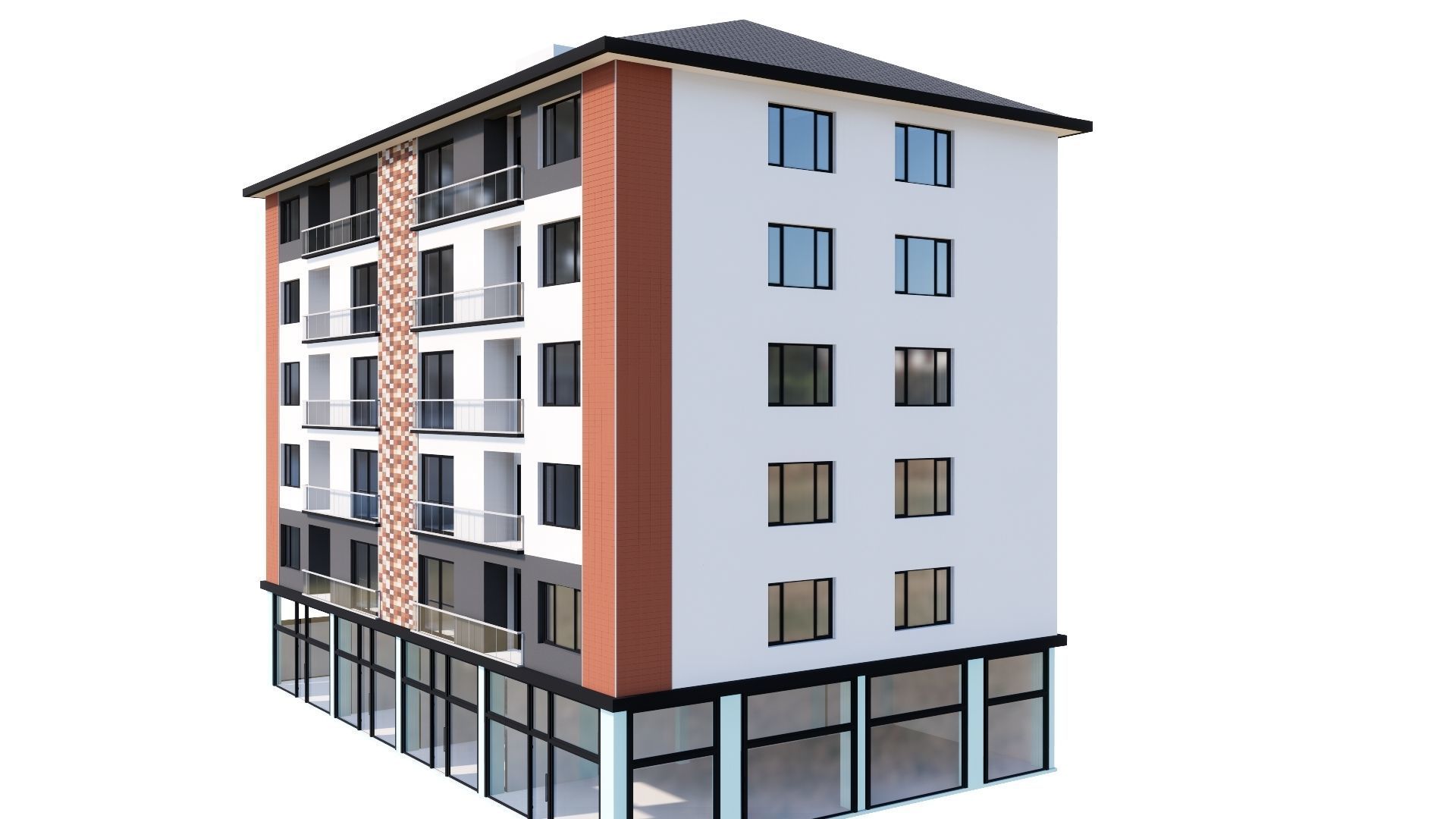 HOUSE 109 Low-poly 3D model_11