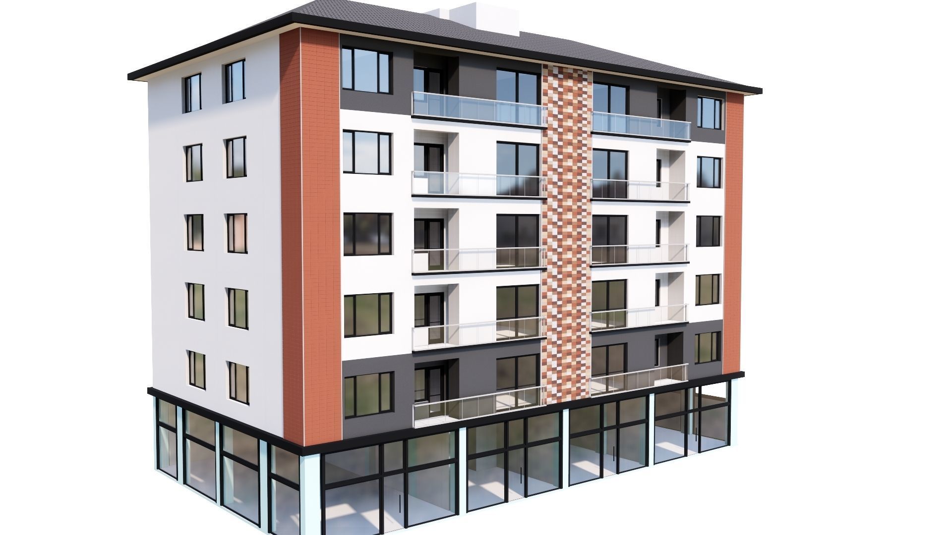 HOUSE 109 Low-poly 3D model_6