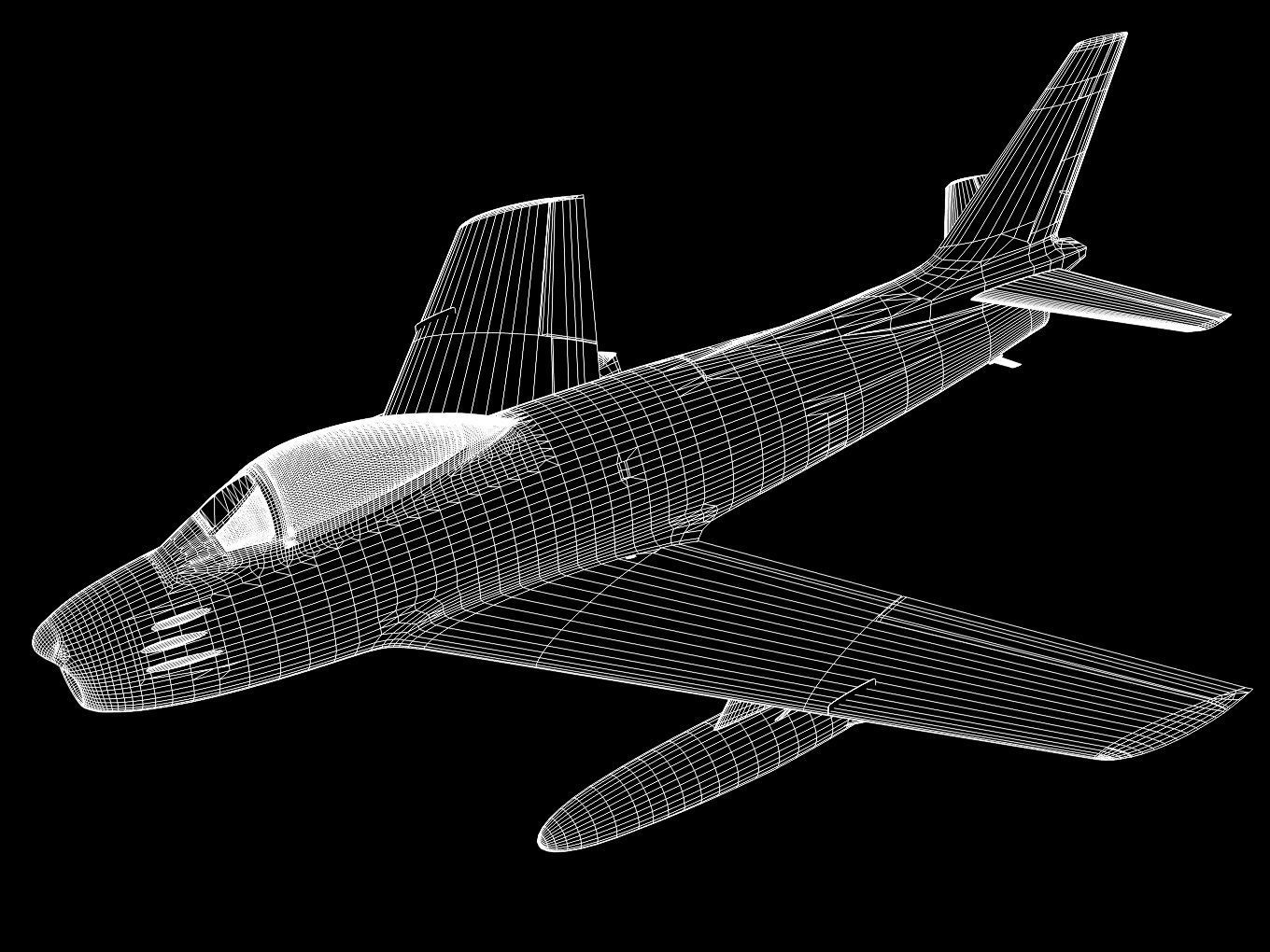 North American F-86 F Sabre 3D model_11