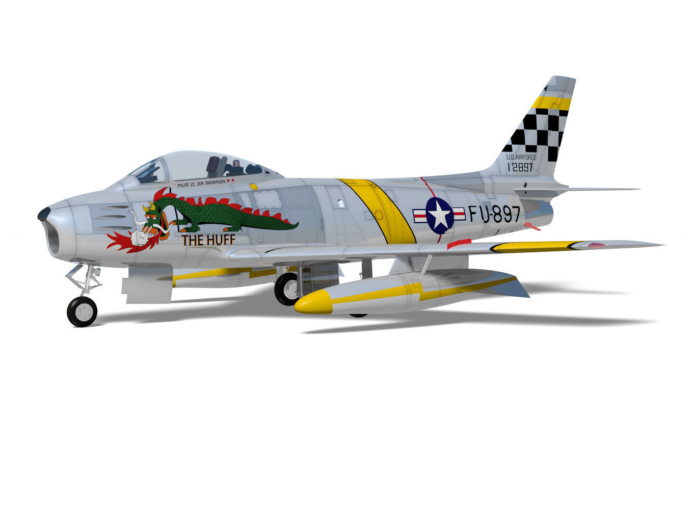 North American F-86 F Sabre 3D model_3