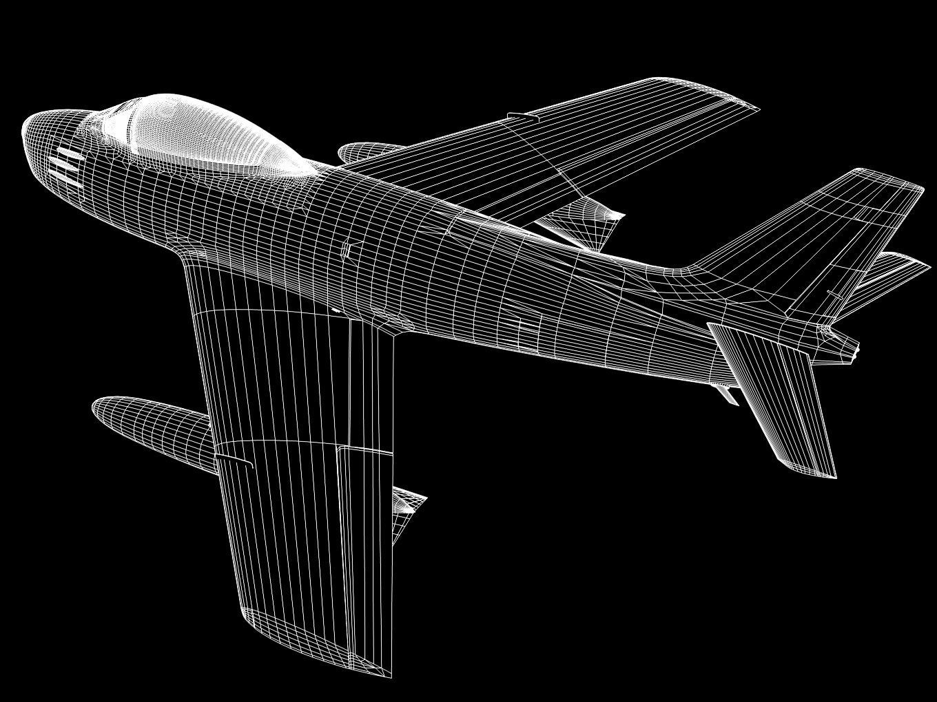 North American F-86 F Sabre 3D model_12