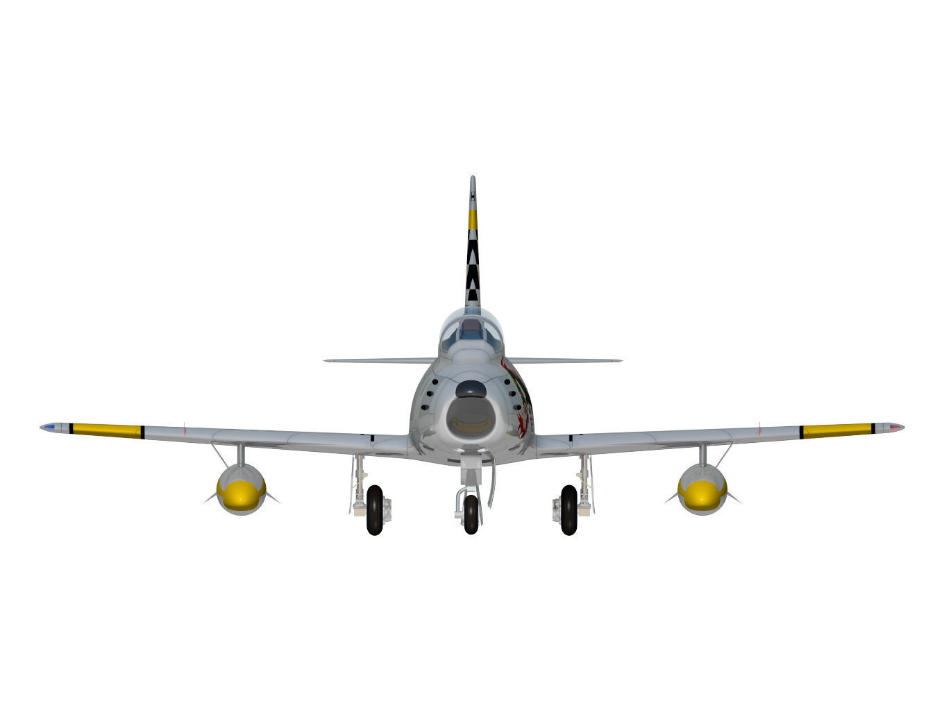 North American F-86 F Sabre 3D model_8