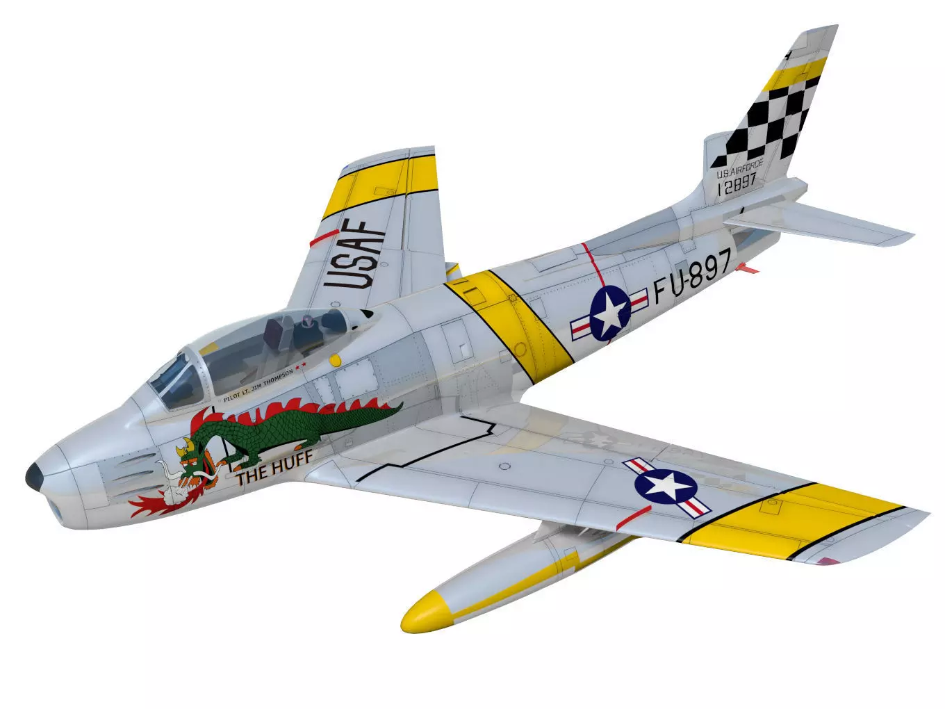 North American F-86 F Sabre 3D model_0